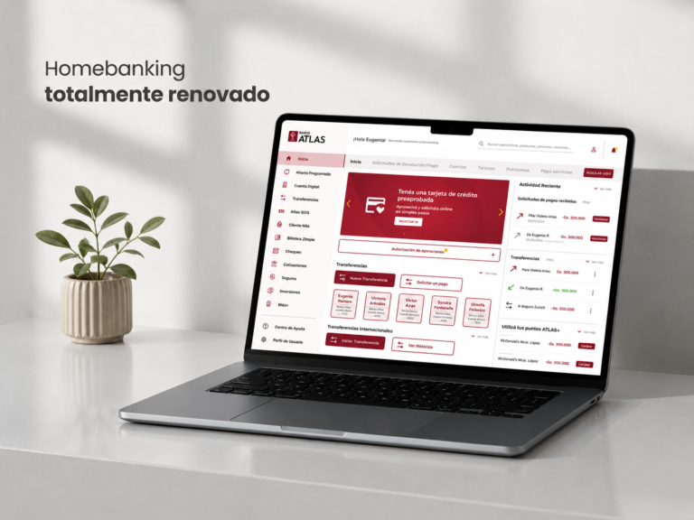 Banco Atlas — diseño homebanking | Boceto