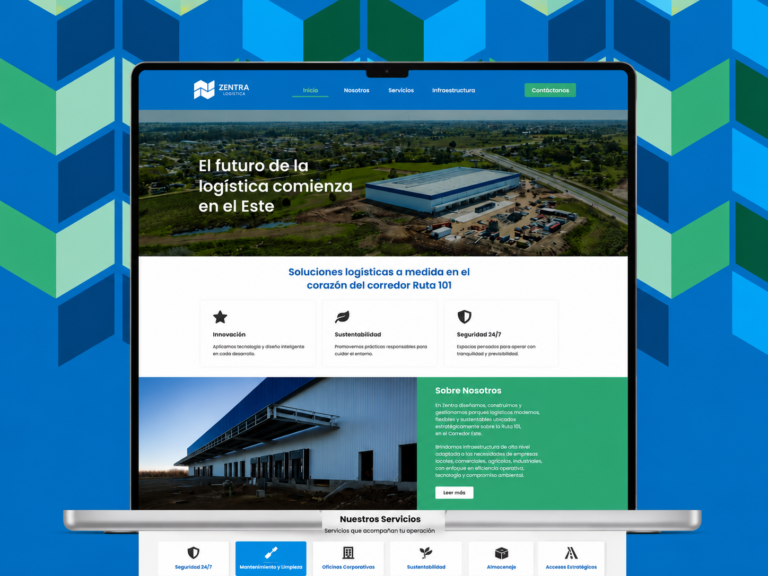 ZENTRA — sitio web, home | Boceto