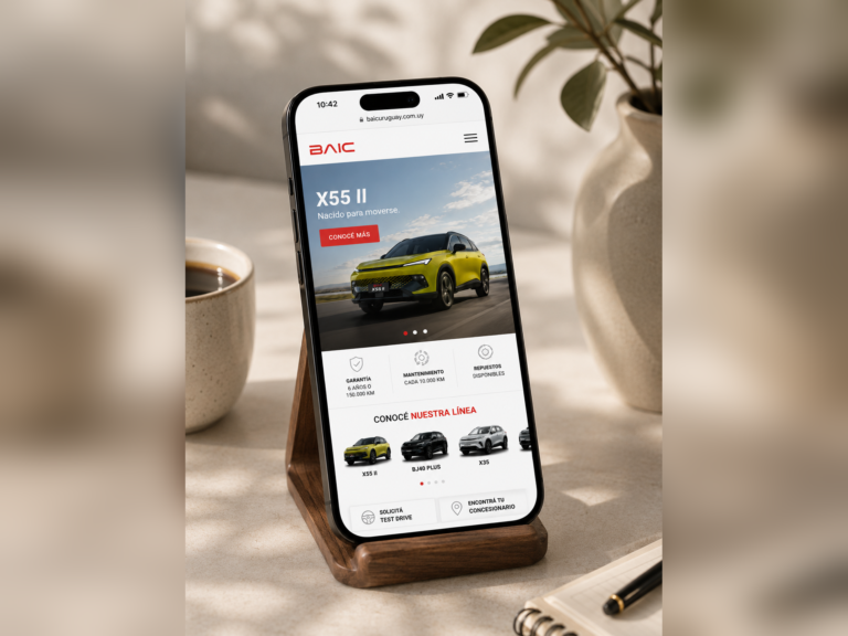 BAIC Uruguay — sitio web automotriz, home | Boceto