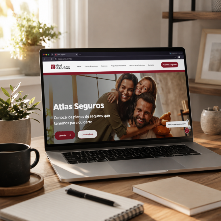 Atlas Seguros — mockup web corporativo | Boceto